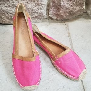 Sperry pink/leather/jute flats size Women's 7.5M